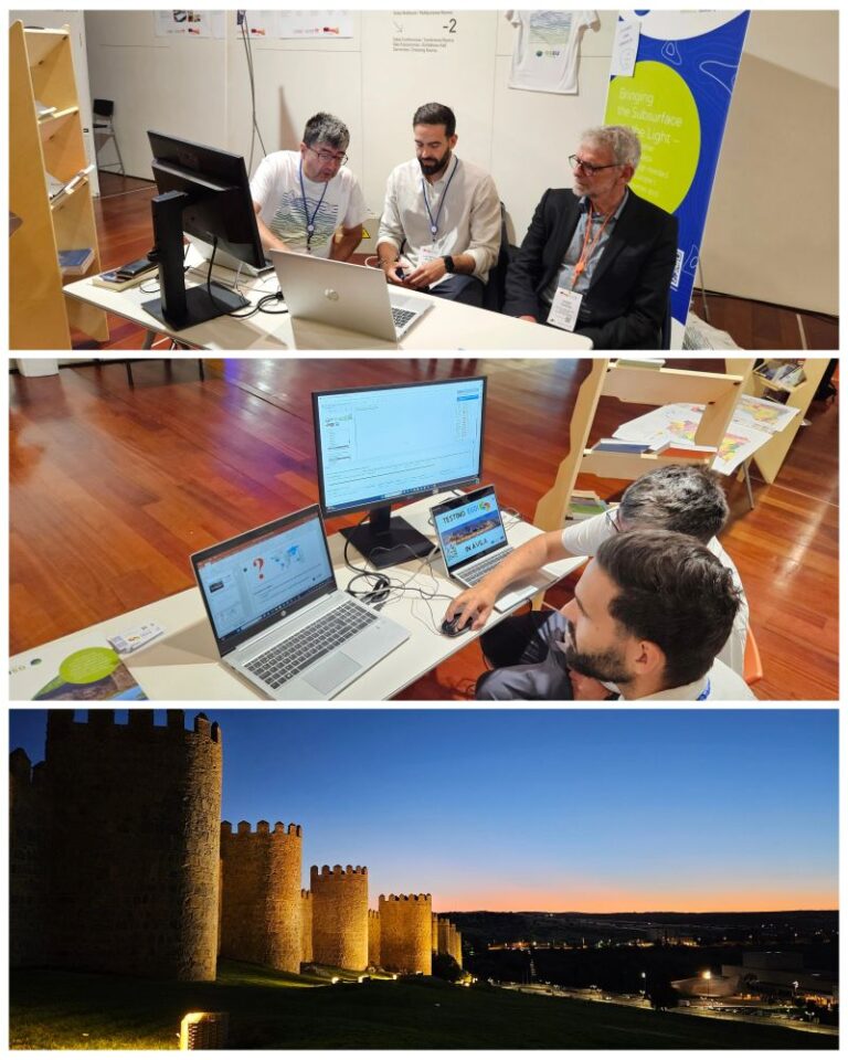 EGDI user tests in the spectacular environment of Ávila at the Spanish Geological Congress.