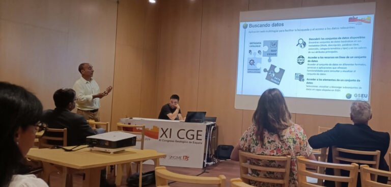 EGDI Data Search presentation at the Spanish Geological Congress